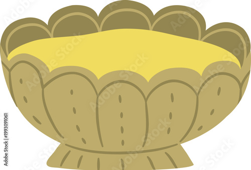 Lotus Bowl with Rangoli Powder