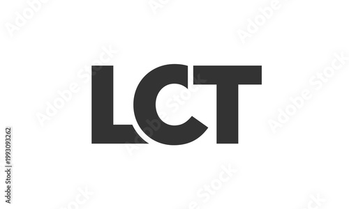 LCT logo design template with strong and modern bold text. Initial based vector logotype featuring simple and minimal typography. Trendy company identity.