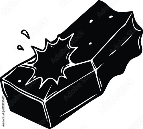 Delicious chocolate bar with a fresh bite taken from its tempting surface