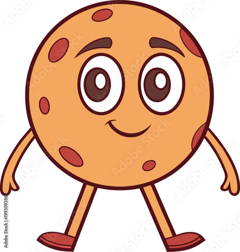 Delightful Chocolate Chip Cookie Mascot Illustration with a Warm and Inviting Smile