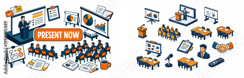 Business Seminar Presentation Icons