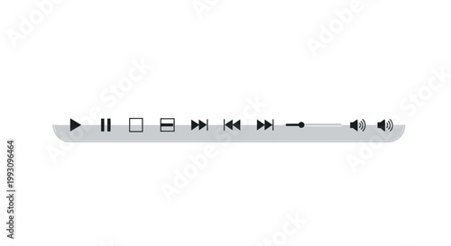 Audio control panel buttons interface.