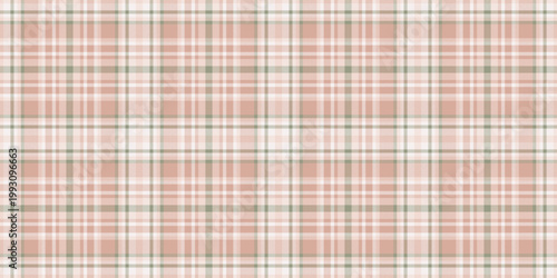 Tough pattern textile fabric, repetition background check tartan. Sketch plaid vector seamless texture in light and white colors.