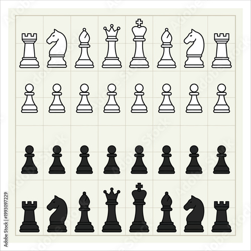 Classic Strategy Game Flat Illustration