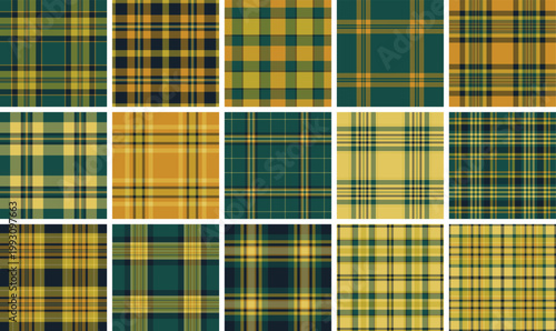 Minimal plaid pack created for corporate materials. Subtle tartan textures add depth to stationery, presentations. Vector clarity keeps designs clean.