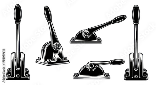 Vintage leverage tool illustrations