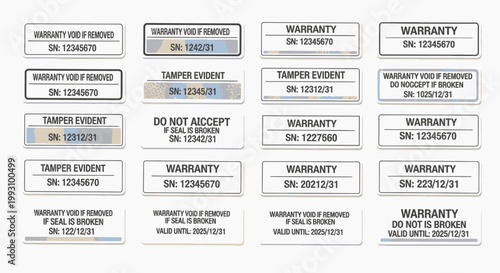 Product Authentication Seals Variety - Warranty and Tamper Evidence