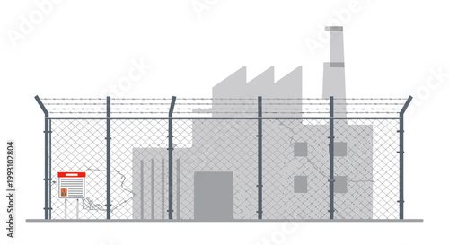 Industrial Facility Perimeter Security with Chain Link Fence