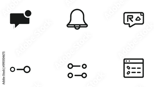 Communication Icons: A collection of concise, modern icons representing various modes of communication.