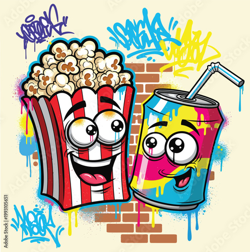 pop corn cartoon illustration