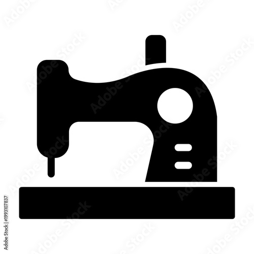 Sewing Machine Vector Glyph Icon Design