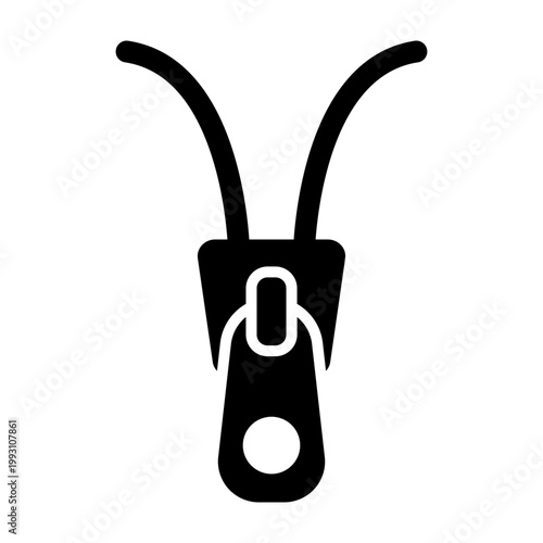 Zipper Vector Glyph Icon Design