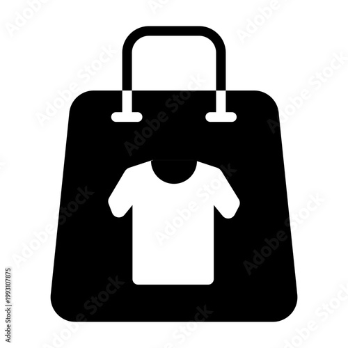 Shopping Bag Vector Glyph Icon Design