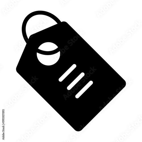 Retail Tag Vector Glyph Icon Design