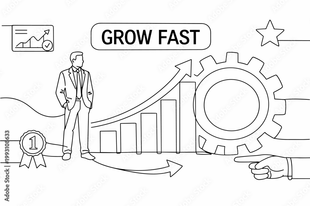 Fototapeta premium Business Growth Performance