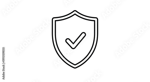 Shield with checkmark icon security.