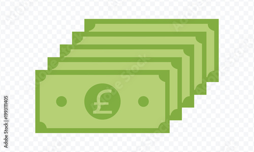 Pound icon on white background. flat style. pound icon for your web site design, logo, app, UI. Green pound symbol. euro vector icon sign. Vector Illustration . EPS 10 .