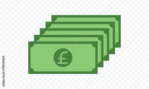 Pound icon on white background. flat style. pound icon for your web site design, logo, app, UI. Green pound symbol. euro vector icon sign. Vector Illustration . EPS 10 .