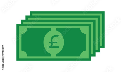 Pound icon on white background. flat style. pound icon for your web site design, logo, app, UI. Green pound symbol. euro vector icon sign. Vector Illustration . EPS 10 .