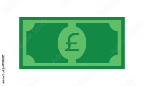 Pound icon on white background. flat style. pound icon for your web site design, logo, app, UI. Green pound symbol. euro vector icon sign. Vector Illustration . EPS 10 .