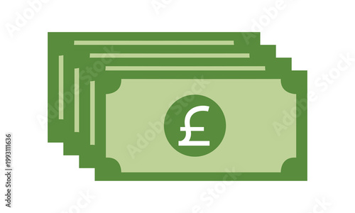 Pound icon on white background. flat style. pound icon for your web site design, logo, app, UI. Green pound symbol. euro vector icon sign. Vector Illustration . EPS 10 .
