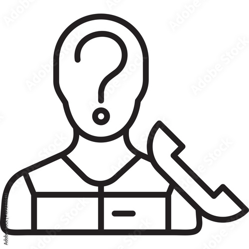 Anonymous Caller Vector Icon