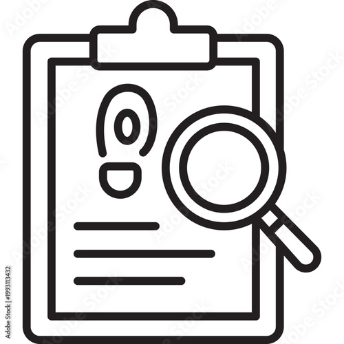 Cuadro en lienzo Crime Report Vector Icon
