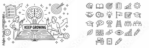 Creative Growth Mindset Icons