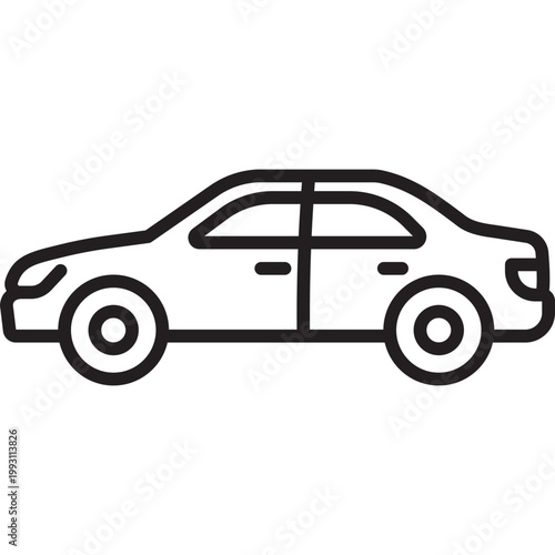 Unmarked Vehicle Vector Icon