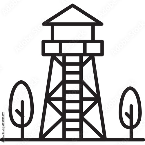 Watch Tower Vector Icon