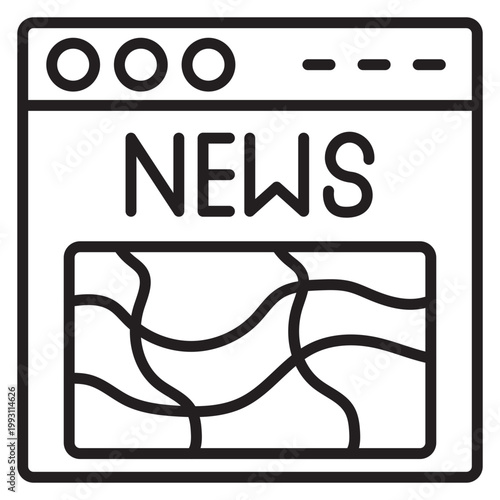 News Distortion Vector Icon