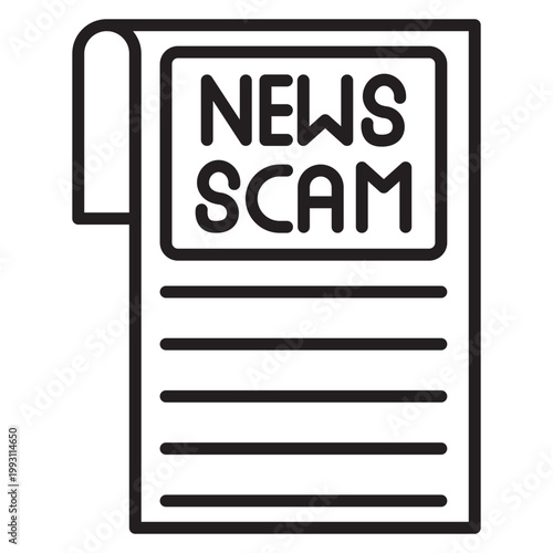 News Scam Vector Icon