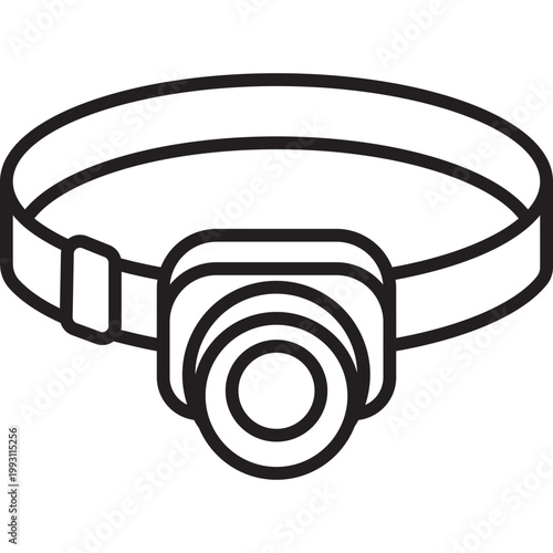 Headlamp Vector Icon