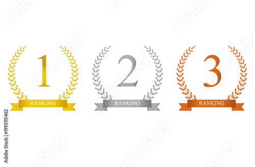 Simple Ranking Medal Award Set
