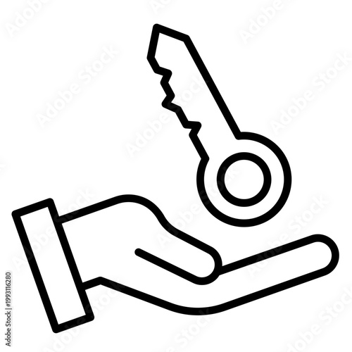 Key Handover Vector Icon