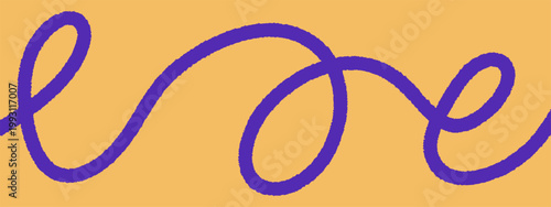 Brush squiggle doodle with stroke crayon line for texture curve sketch. Pencil charcoal chalk with graphic curvy spiral for abstract wavy banner. Background cable brush with drawn stroke.