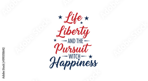 Cuadro en lienzo American Patriotic Quote Typography Design.