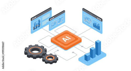 Artificial Intelligence Technology Concept Illustration.