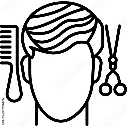 Hair Styling Vector Icon