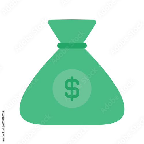 Money bag icon with dollar sign