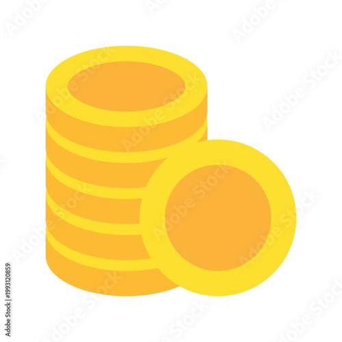 Stack of gold coins icon for financial growth
