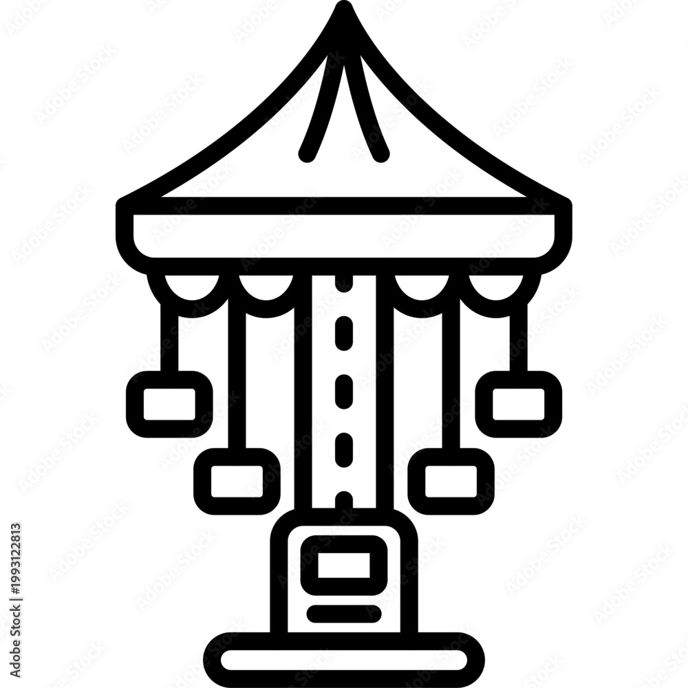 Obraz premium Swing Ride Vector Icon