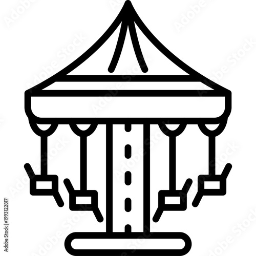 Merry-Go-Round Vector Icon