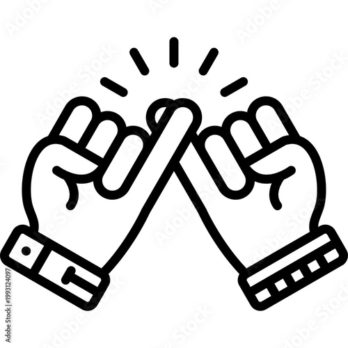 Slika na platnu Pinky Promise Vector Icon
