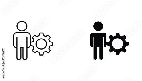 User settings and personal management vector illustration representing individual preferences or operational adjustments