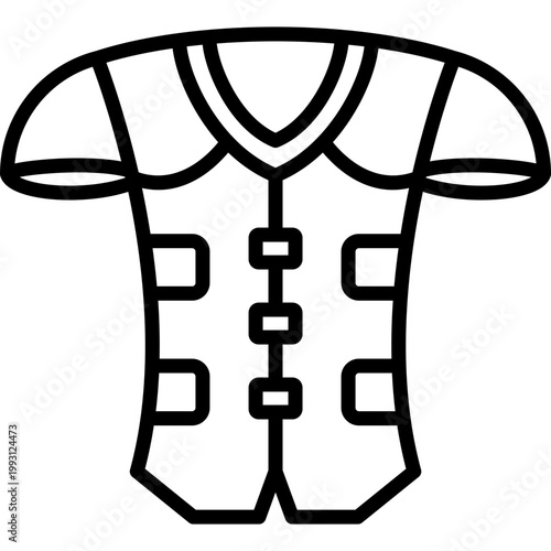 Rugby Armor Vector Icon