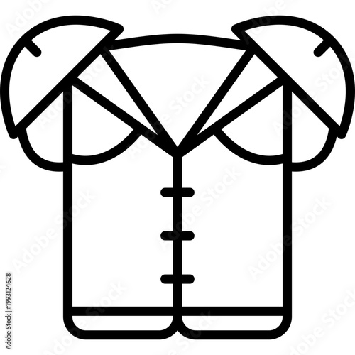 Rugby Vest Gear Vector Icon