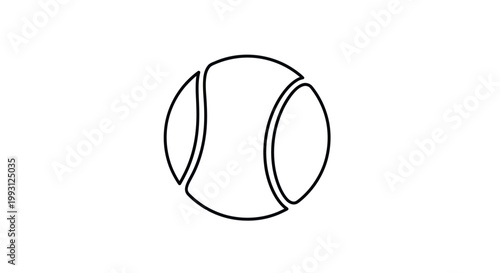 Simple outline of a tennis ball