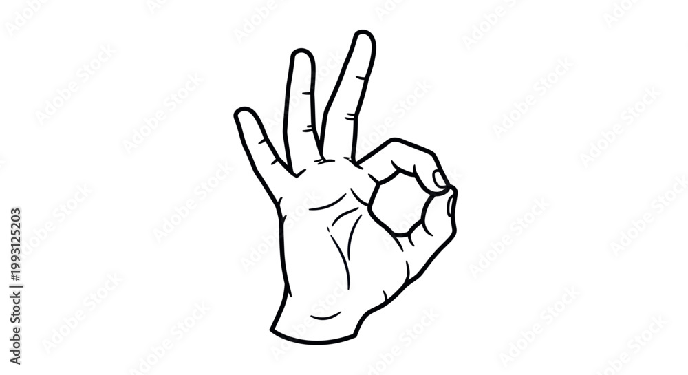 Fototapeta premium Hand showing okay gesture