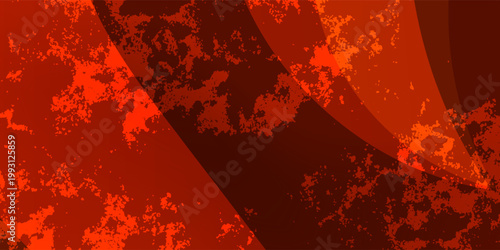 Abstract Red Grunge Background with Distressed Texture and Dynamic Flowing Curves